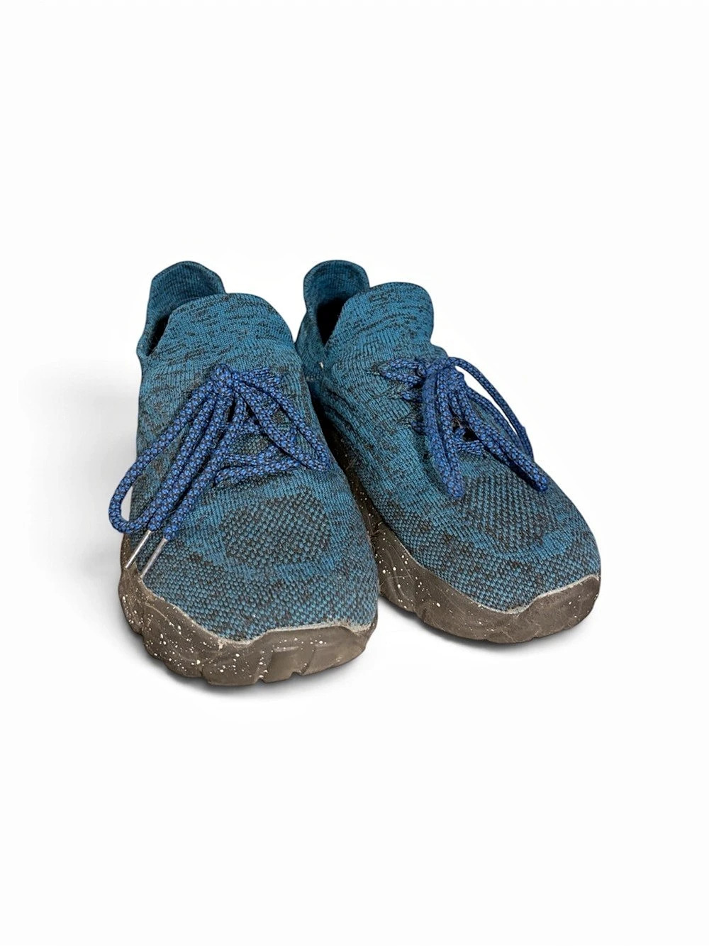 Unbranded Mens Size 8.5 Blue Black Marled Knit Orthopedic Comfort Walking Shoes